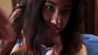 TeensFuckingDads.com - Teen Luzbel caught masturbating and fucked by stepdad