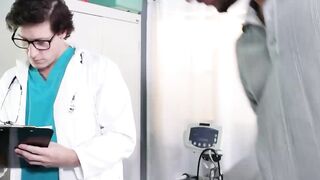 Jock Jordan Pax seduces doctor Dalton Riley during his baseline exam and gets his dic