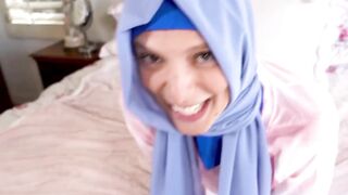 Muslim babe Izzy Lush breaks the rules and fucks me before she gets married