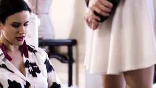 MOMMY'S SLUTS - Stacked Stylist Penny Barber Makes Shy Barely Legal Succumb to her Lust! FAKE-DICK & FINGERED!