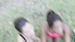 Three hot teen sluts share one hard cock in many positions