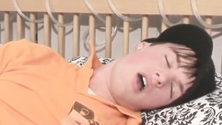 BoyDesire.com - Solo twink Leon Huston's deep dildo fucking and creamy finale