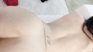 Horny tattooed stepsis Kourtney Rae swallows rock hard cock