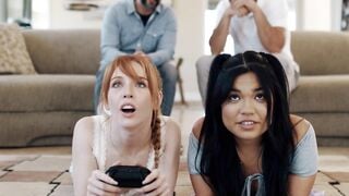 VIRGIN TABOO Unhappily Married DILFs Grow Strong Desire For Stepdaughters Madi Collins & Summer Col
