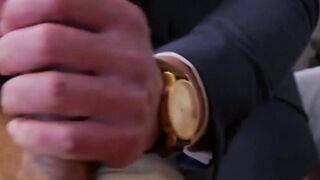 PlayingMen.com - Hunky businessmen fucking after meeting with an intense and passiona