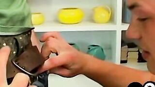 Young boy Jeramiah Johnson moans in hot spitroast threesome