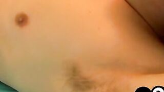 Pierced tongue twink Kayden Daniels swallows his cum solo