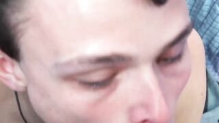 GayStepBros.com - Young gay erupts with cum after an exhilarating raw stepfamily fuck