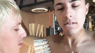 Smooth sub Jonny Montero takes steamy hot kinky pleasures from his dominators