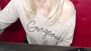 Blonde amateur MILF IngritSno with glasses on webcam