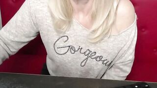Blonde amateur MILF IngritSno with glasses on webcam
