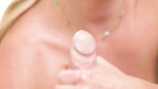 ADULT TIME - Crazy Hot milf Masseuse Slimthick Vic Oils Up Client's Penis Before Blowing It Dry!