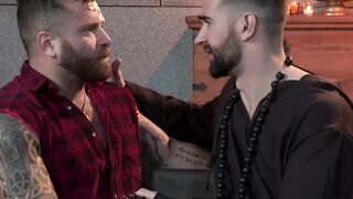 RagingXXX.com - Handsome guy anally fucked by a bearded priest post-confession