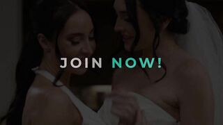 ADULT TIME - Naughty Romantic First Pounded For Lesbo Newlyweds Charlotte Sins And Melissa Stratton!
