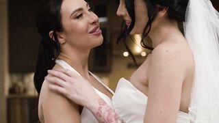 ADULT TIME - Naughty Romantic First Pounded For Lesbo Newlyweds Charlotte Sins And Melissa Stratton!