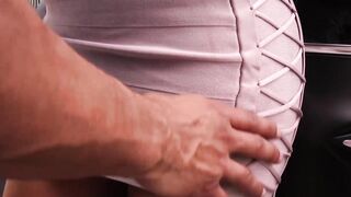 Gorgeous tranny seduces policeman before interracial plowing