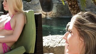 DEVILS VIDEO - Bombshell Blonde Hot Gets Double Penentrated By 2 Beautiful Transsexual Girls
