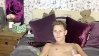 Skinny twink Austin Greenwood anal plays and masturbates
