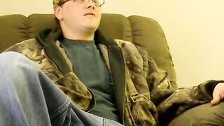 Camo clad homosexual treats black man with dick and facial