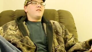 Camo clad homosexual treats black man with dick and facial