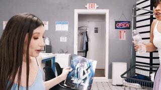 GIRLSWAY - Moody Maya Woulfe Gets Sensual With Gf Summer Col While Waiting Into Laundromat