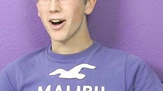 Jockstrap glasses twink Tommie Reed hot solo masturbation