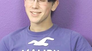 Jockstrap glasses twink Tommie Reed hot solo masturbation