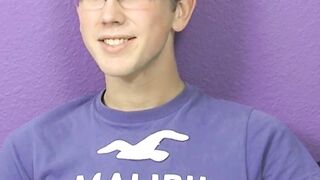 Jockstrap glasses twink Tommie Reed hot solo masturbation