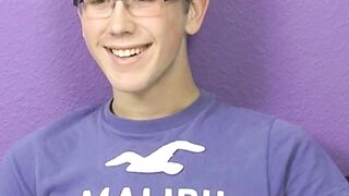 Jockstrap glasses twink Tommie Reed hot solo masturbation