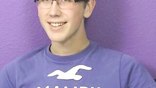 Jockstrap glasses twink Tommie Reed hot solo masturbation
