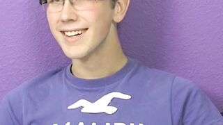 Jockstrap glasses twink Tommie Reed hot solo masturbation