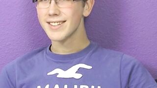 Jockstrap glasses twink Tommie Reed hot solo masturbation