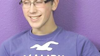 Jockstrap glasses twink Tommie Reed hot solo masturbation