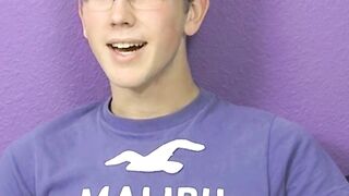 Jockstrap glasses twink Tommie Reed hot solo masturbation
