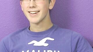 Jockstrap glasses twink Tommie Reed hot solo masturbation