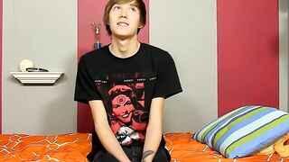 Fine dude with long hair gets interviewed and has sexy fun