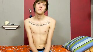 Fine dude with long hair gets interviewed and has sexy fun