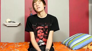 Fine dude with long hair gets interviewed and has sexy fun