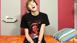 Fine dude with long hair gets interviewed and has sexy fun