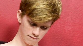 A small guy has a massive penis and he loves to touch it