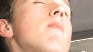 Skinny twink Tommie Reed anal dildo play and solo wanking