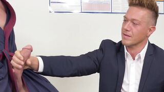 Muscular hunk anally destroys his gorgeous coworker