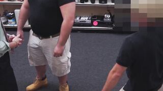 Naughty pawn broker deeply dicking his customer