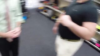 Naughty pawn broker deeply dicking his customer