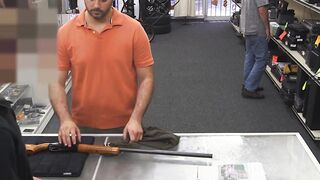 Pawnee rides cock to avoid walking out of the shop broke