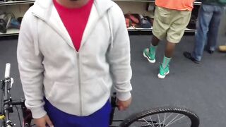 Pawnshop owners double team juicy ebony customer