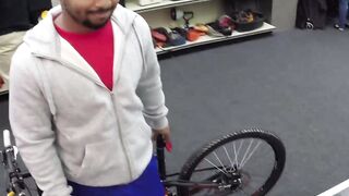 Pawnshop owners double team juicy ebony customer