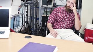 Bearded straight dude takes cash for interracial ass fuck