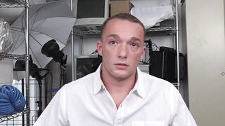 Young straighty ass slammed at the BBC office