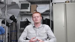 Ginger straighty barebacked by BBC office manager